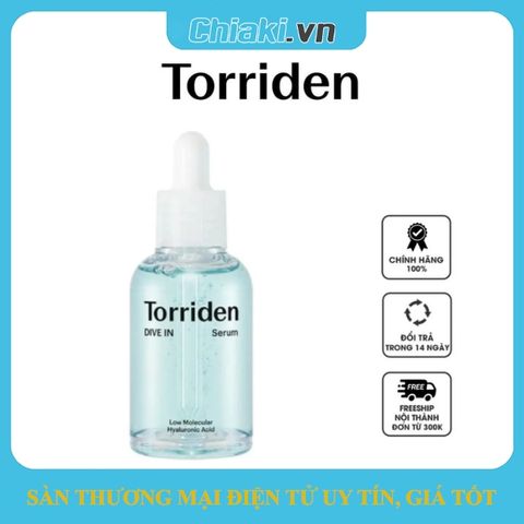 Serum Torriden Dive-In 50ml - Serum Cấp Nước Phục Hồi Da, Dưỡng Ẩm Sâu, Cho Làn Da Căng Bóng, Mềm Mịn, Phù Hợp Với Mọi Loại Da
