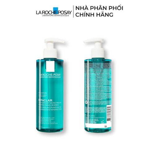 Gel Rửa Mặt & Tắm La Roche-Posay Effaclar - Sữa Rửa Mặt 2 Trong 1 Cho Da Dầu, Giảm Mụn Hữu Hiệu, Dung Tích 400ml