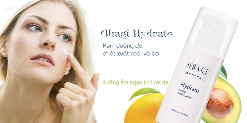 Kem Dưỡng Ẩm Obagi Hydrate Facial Moisturizer 48g - Giải Quyết Da Khô, Cấp Nước Suốt 8 Giờ, Hỗ Trợ Da Mịn Màng, Dịu Nhẹ, Được Yêu Thích.