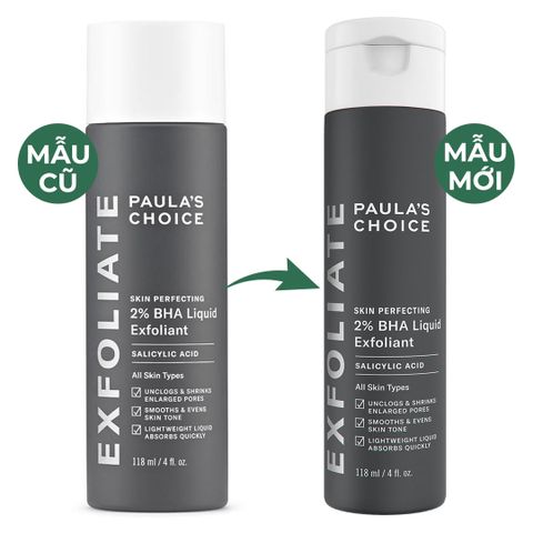 Dung Dịch Tẩy Da Chết Paula’s Choice 2% BHA - Chăm Sóc Da Mụn, Làm Sáng Da, Giảm Thâm & Lỗ Chân Lông To - Sản Phẩm Dịu Nhẹ Mỹ Phẩm Mỹ