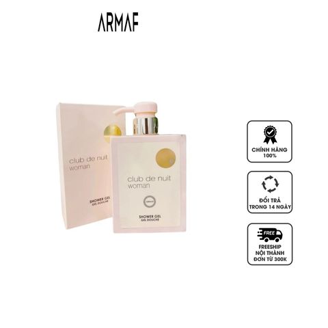 Sữa Tắm Hương Nước Hoa Armaf Club De Nuit Woman Shower Gel 360ml - Dưỡng Ẩm, Làm Mềm Da, Hương Thơm Quyến Rũ cho Phái Nữ