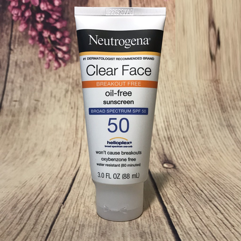 Kem Chống Nắng Neutrogena Clear Face SPF 50 - Dành Cho Da Dầu, Mụn, 88ML - Bảo Vệ Da Mặt Hiệu Quả, Kiểm Soát Dầu Tốt