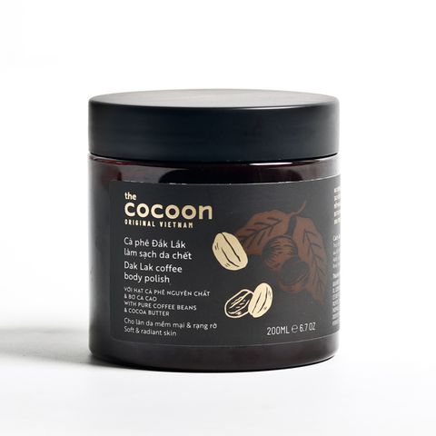 Tẩy Da Chết Cocoon Dak Lak Coffee Body Polish 200ml - Giúp Làm Sạch Da, Mịn Màng, Dưỡng Ẩm Từ Hạt Cà Phê Ca Cao Chính Hãng