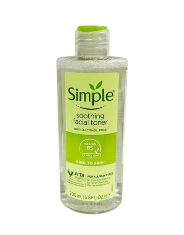 Nước Hoa Hồng Simple Kind to Skin Soothing Facial Toner 200ml - Chăm Sóc Da Nhạy Cảm, Làm Sạch, Cân Bằng Độ PH, Không Chất Bảo Quản