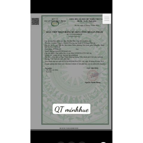 Thực Phẩm Bảo Vệ Sức Khoẻ GINKONATTO 360