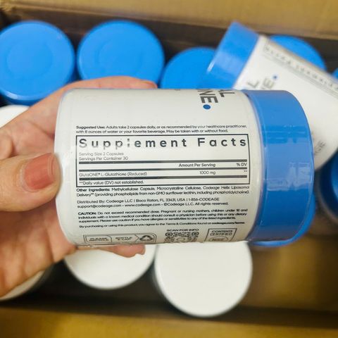 Trắng da Codeage Liposomal Glutathione 1000mg USA 60 viên