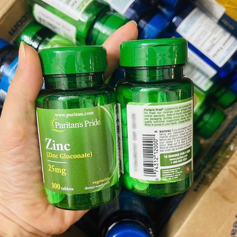 Kẽm thuần chay Puritan's Pride Zinc 25mg USA 100 viên