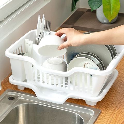 Rổ úp bát kèm khay thoát nước, kệ nhựa úp chén (TH170)