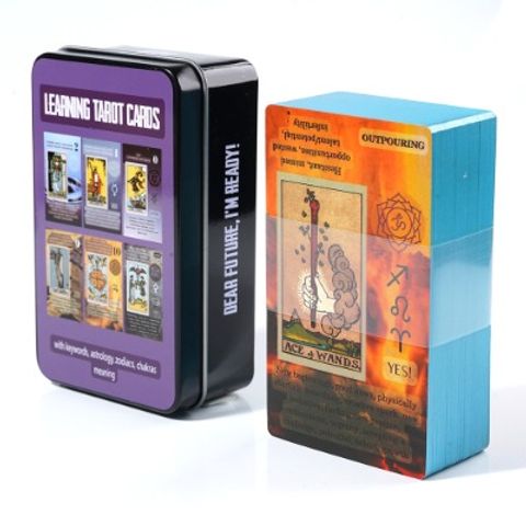 Bộ Bài Learning Tarot Cards, Hộp Cứng, Thẻ Mạ Cao Cấp B318