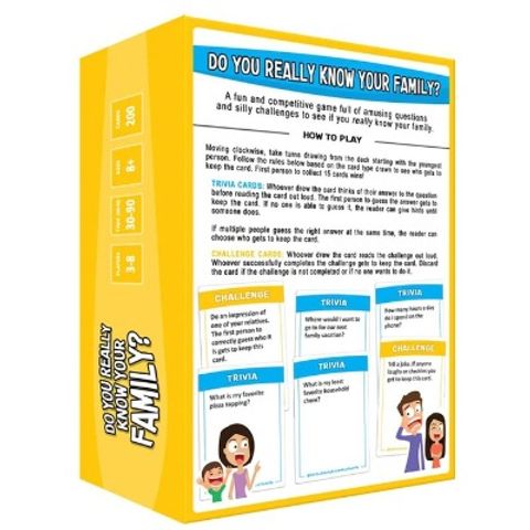 Bộ bài Do You Really Know Your Family cho gia đình, trò chơi boardgame giải trí vui nhộn
