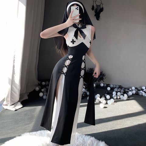 Fullset đồ cosplay hóa trang bà sơ nữ tu gợi cảm sexy quyến rũ kèm phụ kiện mã 1357
