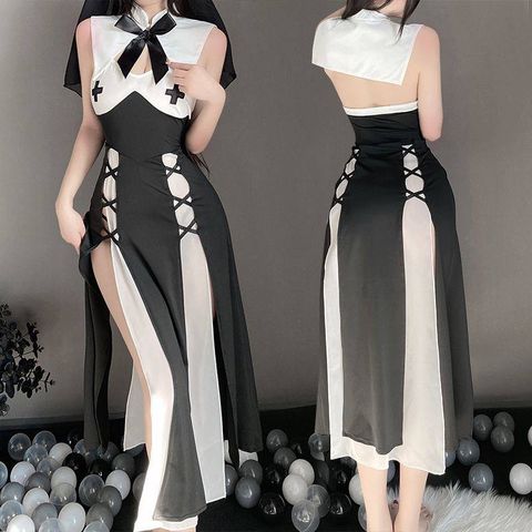 Fullset đồ cosplay hóa trang bà sơ nữ tu gợi cảm sexy quyến rũ kèm phụ kiện mã 1357