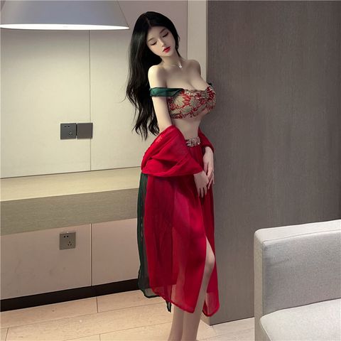Yếm cổ trang vũ nữ cosplay trung hoa sexy xuyên thấu quyến rũ nóng bỏng cho nữ