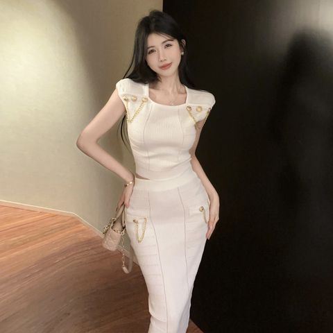 Set áo mix chân váy ôm sát tôn dáng sexy quyến rũ mặc đi làm đi chơi cho nữ