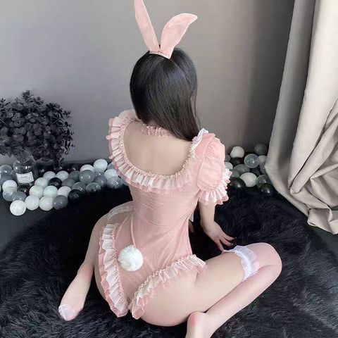 Bodysuit thỏ cosplay hóa trang cute anime nhật bản sexy kèm bờm và tất cho nữ