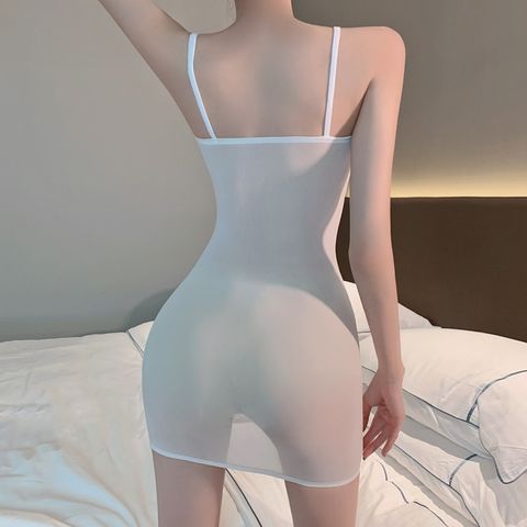 Váy ngủ hai dây voan họa tiết hoa xuyên thấu mỏng sexy