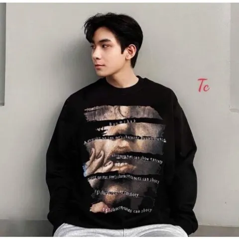 Áo Sweater mặt người chữ Tc