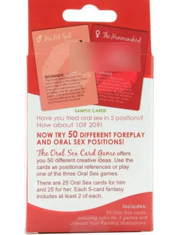 Bộ bài Board Game 18+ The Oral Sex Cards Dành cho cặp đôi nam nữ, che tên khi giao