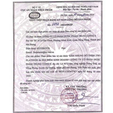 Sâm Nhung Bổ Thận giúp bổ thận  hộp 30v