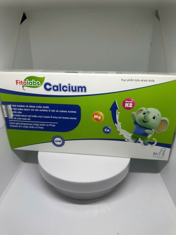 Canxi Hữu Cơ Cho Bé Calcium FITOLABS Bổ Sung Calci Giúp Phát Triển Chiều Cao, Cải Thiện Còi Xương Hộp 20 Ống