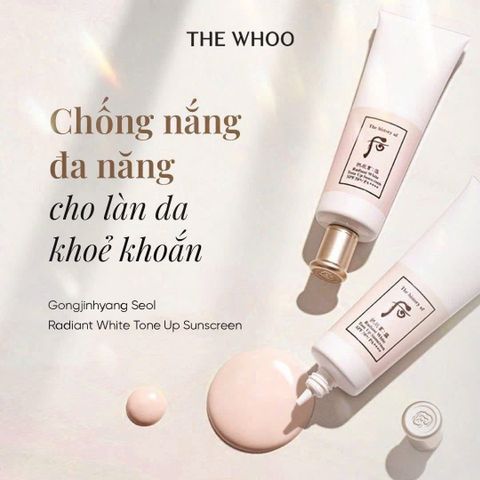 Kem Chống Nắng Whoo Trắng 50ml – Best Seller Nhà Whoo