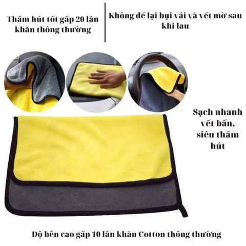 Khăn Lau Kính Siêu Thấm Hút Vàng (TH182)