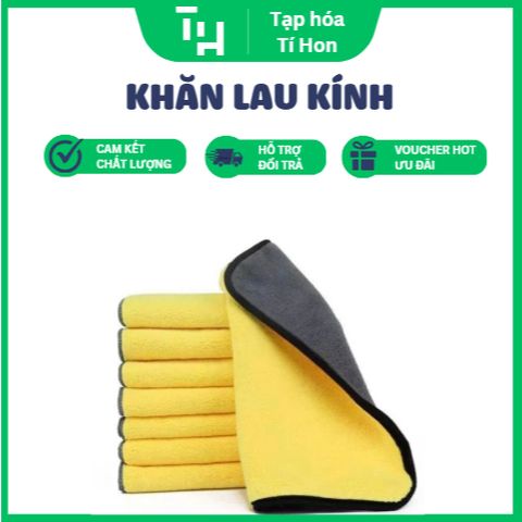 Khăn Lau Kính Siêu Thấm Hút Vàng (TH182)
