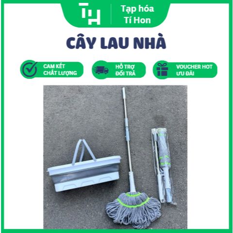 Cây lau nhà tự vắt tay trợ lực tròn (TH184)