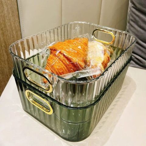 Khay trong suốt, hộp đựng đồ để bàn – size lớn không có nắp (Màu ngẫu nhiên) (TH185)