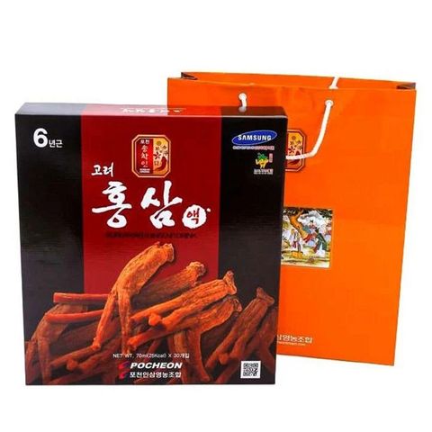Nước Hồng Sâm Pocheon Hàn Quốc - Hộp 30 gói 70ml, Nước uống bổ dưỡng tăng cường sức khỏe và đề kháng, thải độc gan. 730908