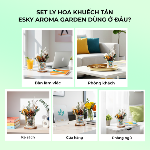 Tinh Dầu Khuếch Tán ESKY AROMA GARDEN - Tinh Dầu Cắm Que Thơm Phòng 10ml/20ml
