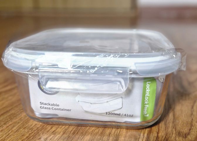 Hộp Thủy Tinh Xếp Chồng LocknLock LTG110 Khóa 4 Cạnh, Kín Hơi LTG110 -1200ml (41OZ)