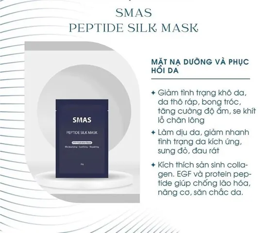 Mặt nạ Smas peptide silk mask 24H 25g – dưỡng da, hỗ trợ phục hồi
