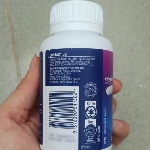Calcium & Vitamin D3 + K2 Ostelin Úc 60 viên