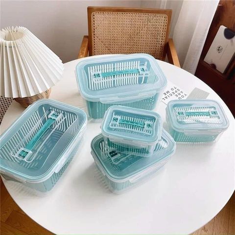 Bộ 5 hộp kèm rổ có nắp hút chân không (TH188)