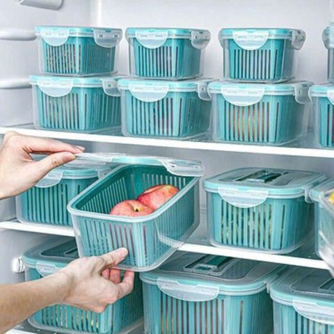 Bộ 5 hộp kèm rổ có nắp hút chân không (TH188)
