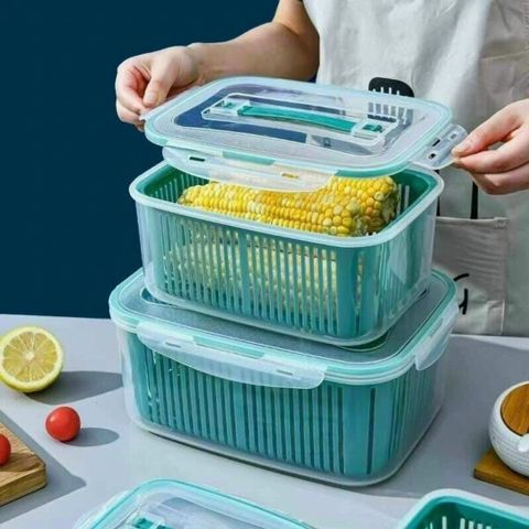 Bộ 5 hộp kèm rổ có nắp hút chân không (TH188)