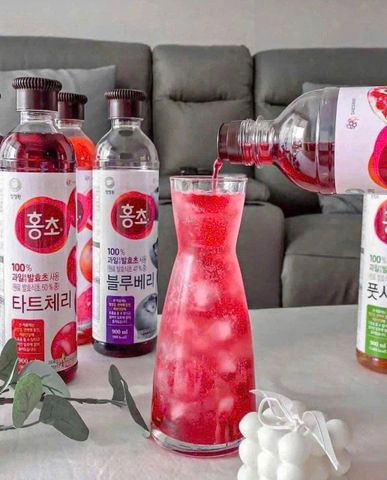 Nước Uống Giấm Hữu Cơ Lên Men Vị Lựu 900ml - Giảm Cân, Hỗ Trợ Tiêu Hóa, Năng Lượng Từ Trái Cây Hàn Quốc 731100