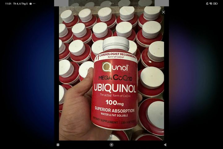 vien NGĂN NGỪA ĐỘT QUỴ, BỔ TIM LOẠI TỐT Qunol Mega CoQ10 Ubiquinol 120 viên