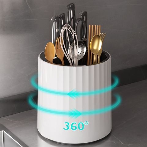 Hộp đựng đũa, dụng cụ nhà bếp xoay 360 độ Size to (Màu ngẫu nhiên) (TH198)