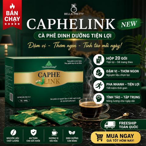 Caphelink New - Cà Phê Tăng Đề Kháng, Hương Vị Thơm Ngon, Hỗ Trợ Sức Khỏe & Làm Đẹp Từ Thiên Nhiên