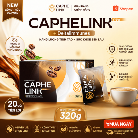 Cà Phê Caphelink New Chính Hãng - Tăng Cường Đề Kháng, Hương Vị Ngon, Hỗ Trợ Sức Khỏe và Làm Đẹp Từ Bên Trong