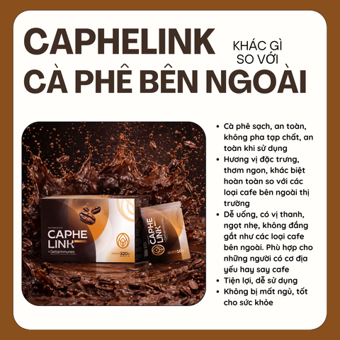 Cà Phê Caphelink New Chính Hãng - Tăng Cường Đề Kháng, Hương Vị Ngon, Hỗ Trợ Sức Khỏe và Làm Đẹp Từ Bên Trong