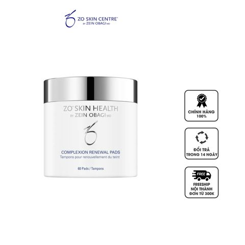 Tẩy Tế Bào Chết Zo Skin Health Complexion Renewal Pads - Miếng Tẩy Da Tiện Lợi, Giúp Da Thông Thoáng và Mịn Màng, 60 Miếng 731389