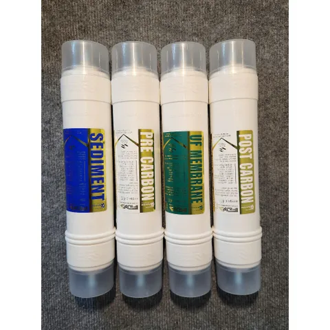 Bộ 4 lõi lọc nước đúc liền khối Korea - Dùng được cho các máy lọc nước có kết nối tương tự.