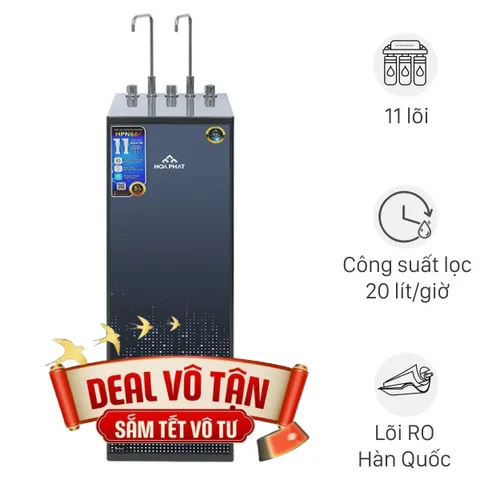 Máy lọc nước RO nóng nguội lạnh Hydrogen Hòa Phát HPN666 11 lõi