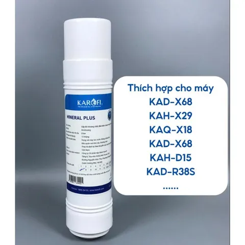 Lõi Lọc Mineral Plus Karofi - Hàng Chính Hãng Bổ Sung Gấp Đôi Vi Khoáng - Tạo Độ Ngọt Cho Nước