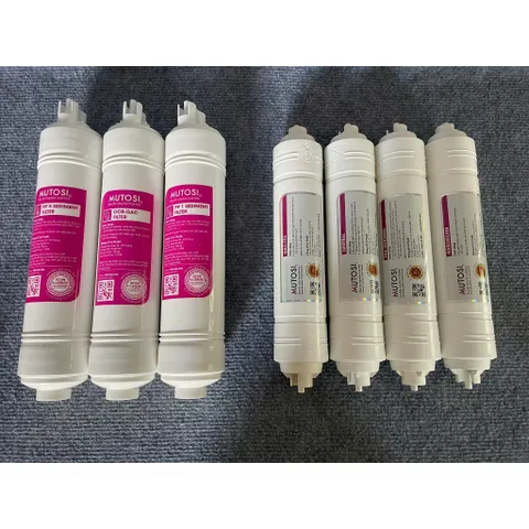 Trọn bộ 8 lõi lọc Mutosi thay thế máy MP-360D,MP-S1001,MP-S1012,MP-U1368,MP-S1011,RO 50G-tặng co cút