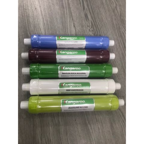 Combo 5 lõi khoáng cao cấp Kangaroo - Nano Silver, Ceramic, Alkaline Water, Maifan Rock Mineral, ORP Cartridge - LọcNước
