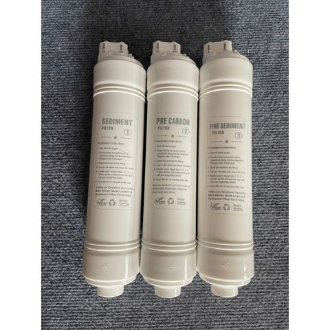 Bộ lõi lọc nước 123 đúc liền khối, dùng cho các máy lọc nước có kết nối tương tự - tặng kèm co dây.